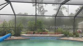 Morning downpour in Port Charlotte, Florida, USA