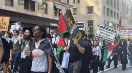 US: Large protest unfolds in New York City against Netanyahu’s speech in UN