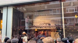 Matthew McConaughey read poems from his book in Foyles window and signs book in store