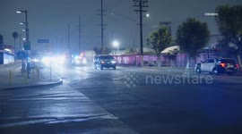US, Los Angeles: South Park Pursuit Of Shooting And Assault With Deadly Weapon On Officer Suspect
