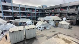Palestinian families take refuge in Khan Younis schools amid Israeli attacks