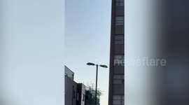 Eerie footage shows mystery object falling from sky in London