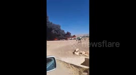 Lebanon: Fire in a camp for Syrian refugees in Braliyas