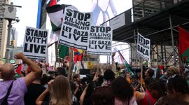US: Large Crowds Protest Netanyahu's Visit to the United Nations