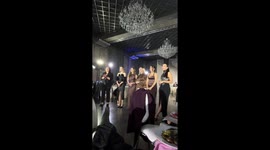 Bouquet-catching mishap at a wedding in Ufa, Russia