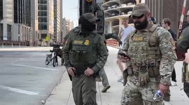 Incredible scenes see US immigration agents chasing man on Chicago streets