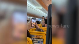 VIDEO: Cheers as stag do escorted from Ryanair flight after