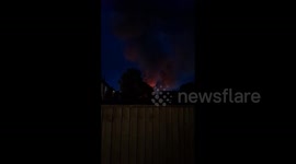 UK: Massive explosion and fire in Groundwell Industrial Estate in Swindon