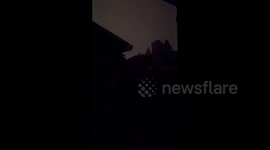US: Lightning Flashes During Midningt Storm in Stockton