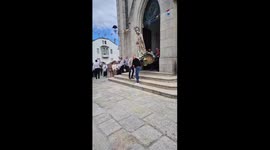Saint Falls During Procession