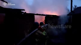 Russian strike ignites fire in Sumy residential area, says Ukraine