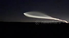 'Unbelievable!' Hiker stunned by SpaceX rocket launch that left glowing jellyfish shape in sky