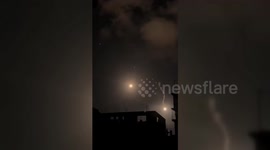 Flares Light Up Gaza City Sky As Israeli Strikes Continue