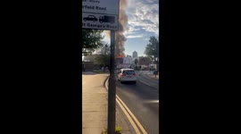 London high street shut down after huge fire by Odeon cinema in Beckenham High Street London.