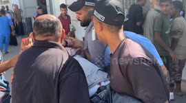 Israeli strike hits entrance of Al-Awda Hospital in Gaza