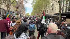 Australia: People Demonstrate in Support of Palestine in Melbourne