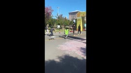 Robot runner crashes into robot dog at race in China