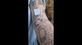 Woman customises 'blank space' tattoos using Halloween-themed stickers