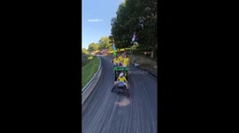 Cart Race Guard Rail Cliff Accident