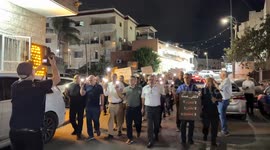 Israel: Israeli activists, Palestinians hold protest in Umm al-Fahm against Gaza war
