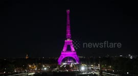 France: Paris landmarks glow pink for Breast Cancer Awareness Month