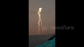 Ethereal dragon-like cloud dazzles in sky following rocket launch in China