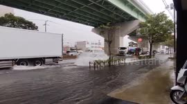 Japan: Storm Systems Bring 100 mm/h Downpour, Causing Flooding in Miyagi