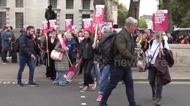 UK: ‘Pink Protest’ held in Westminster over asylum seeker housing concerns