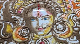 Divine Sand Art: Manas Sahoo's Durga Puja Animation Unveiled in Puri, Orisha