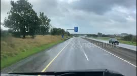 near miss on motorway