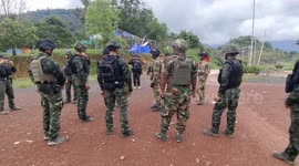Rival soldiers have calm discussion over 'who fired the first shot' along Thai-Cambodia border