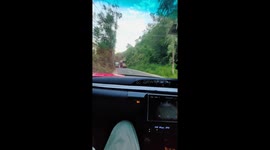 Close call on narrow mountain road in Besham City, Pakistan