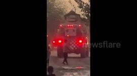 Syria: A military patrol of the international coalition forces was conducted in the town of Al-Kashkiyah this evening, coinciding with the flight of helicopters and warplanes in the area's skies