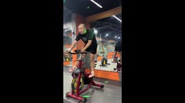 Rhythm cycling taken to another level by energetic trainer