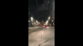 Swarm of mayflies covers car windshield in Jilin, China