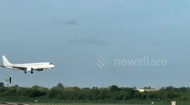 Plane nose gear fails to deploy during emergency landing at Dominican airport