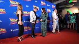 Grant Denyer and daughter attend the Australian Premiere of BACK TO THE FUTURE: The Musical, Sydney, Australia