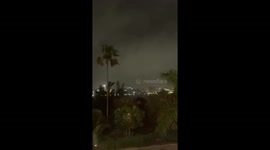 Nighttime view of Hurricane Imelda over Paget, Bermuda