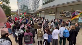 Dozens protest in Manchester after Gaza aid flotilla intercepted by Israeli forces