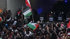 Spain: Barcelona protestors rally in solidarity with Global Sumud Flotilla