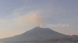 Sakurajima Volcano send 1.6km high ash plume skywards in Japan