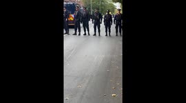 Bomb disposal squad deployed on Middleton Road in Manchester, UK