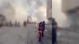 Children In Gaza Weep As Israeli Strike Hits School Shelter