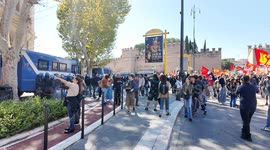 Riot police deployed at Transport Ministry in Rome as Global Sumud demonstrations continue