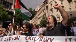 Greece: Thousands rally outside Israeli Embassy in Athens against interception of Gaza-bound aid flotilla