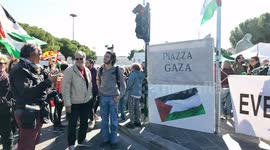 Protests in Rome over Gaza and Global Sumud Flotilla