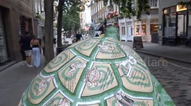 Tusk Turtle Trail 2025 - The London History Tortoise or Turtle London by Adam Dant is a reminder to slow down your pace in Covent Garden