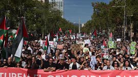 Spain: Thousands march in Barcelona to protest Israeli genocide in Gaza and demand end to arms trade