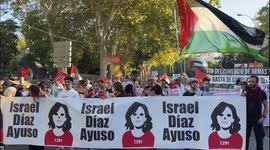 Spain: Madrid protesters demand action to stop Israeli genocide in Gaza