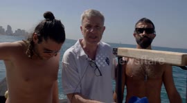 Counter-Protest in Israel Against Gaza Flotilla Led by Greta Thunberg